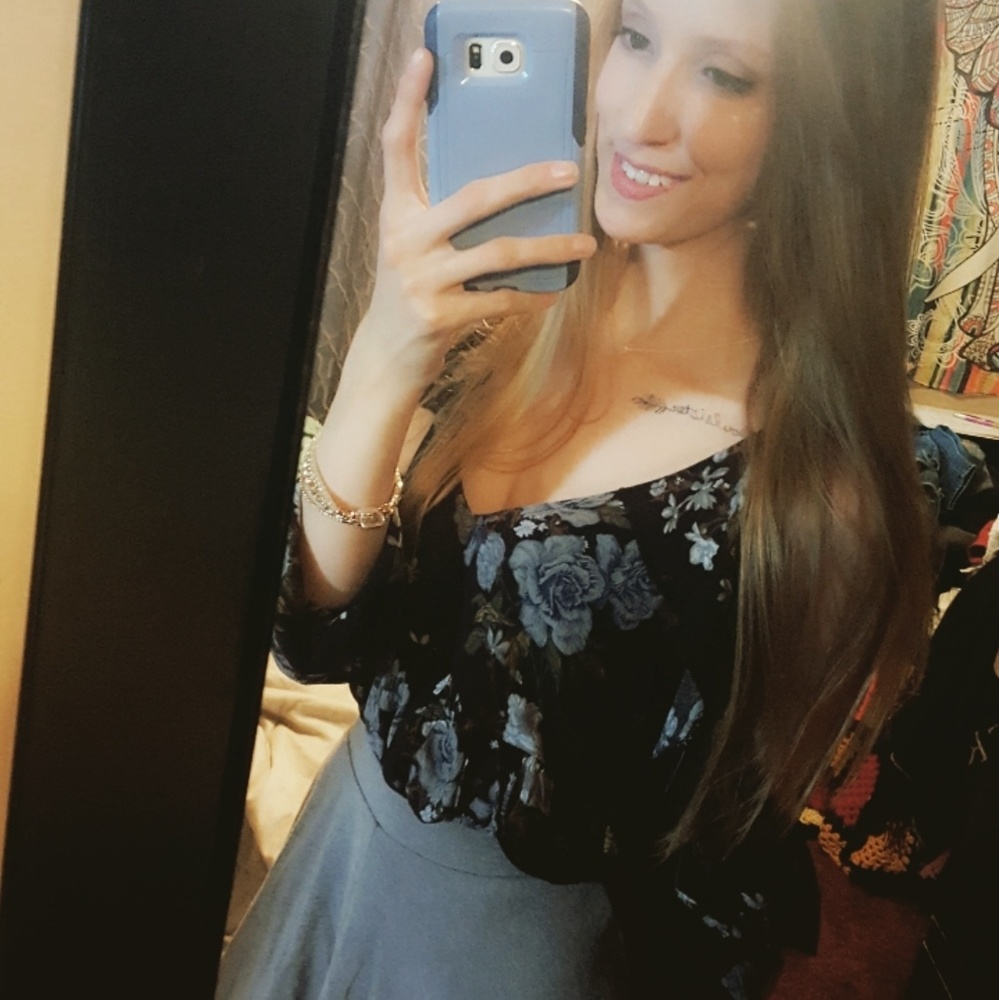 Cold shoulder summer blouse